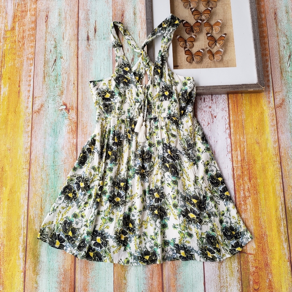 Free People Washed Ashore Cross Back Mini Dress XS - Picture 2 of 8